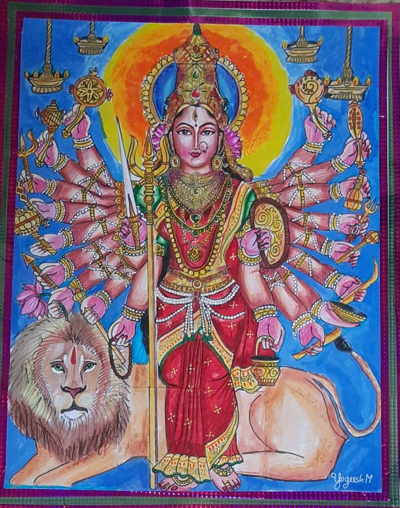 Goddess Durga by artbyyogeesh on DeviantArt