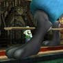 Giant Lucario in Luigi Mansion