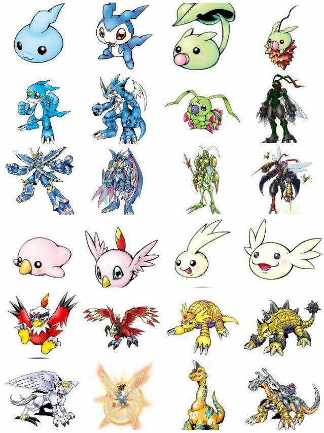 Digimon Adventure 02 full evolution lines by udinbono on DeviantArt