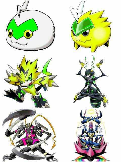 My Pulsemon evolution line 1 by udinbono on DeviantArt