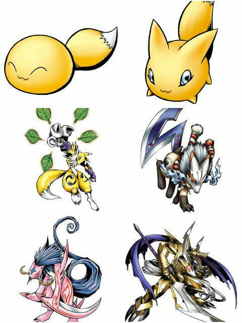 My Renamon evolution line by udinbono on DeviantArt