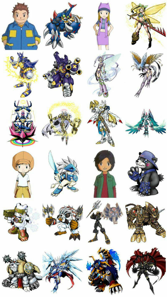 Digimon Frontier full spirit evolution lines by udinbono on DeviantArt