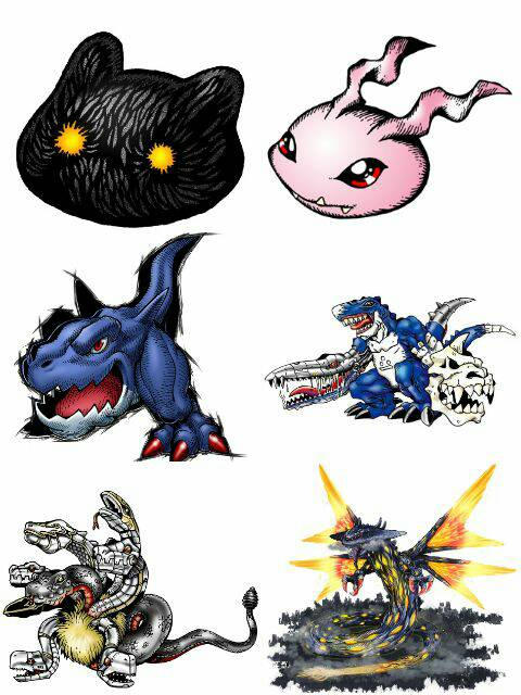 My Gaossmon evolution line 2 by udinbono on DeviantArt