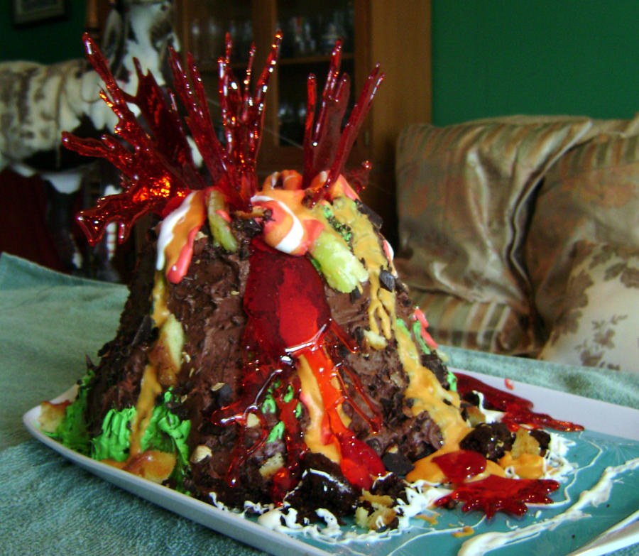 Volcano cake!...