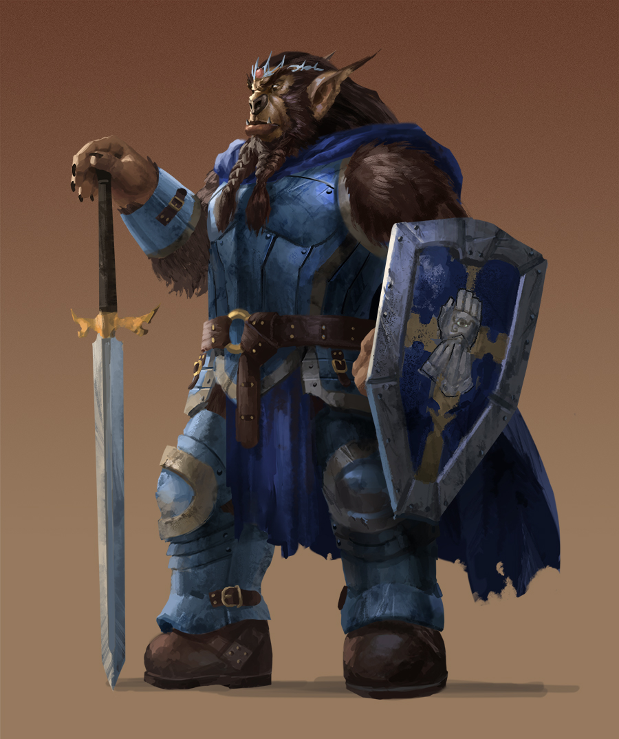 Commission - Bugbear Paladin. 