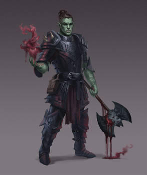 Commission - Half Orc Blood Hunter