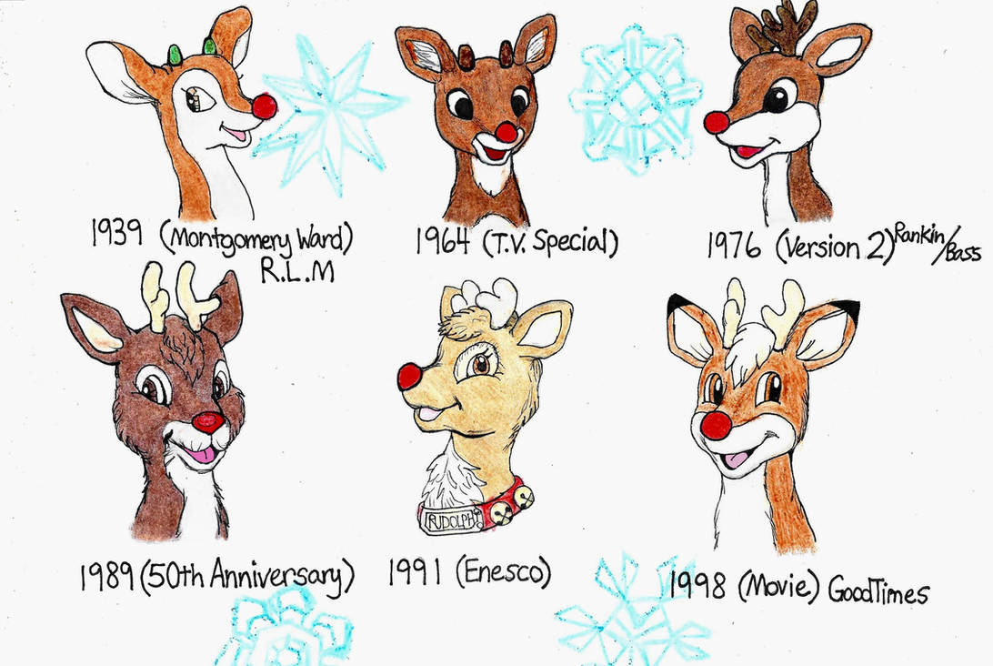 Rudolph Through the Years by MangleFan1705 on DeviantArt
