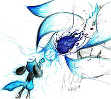 Isamu(Riolu) vs Kirai(Shiny ninetails) request