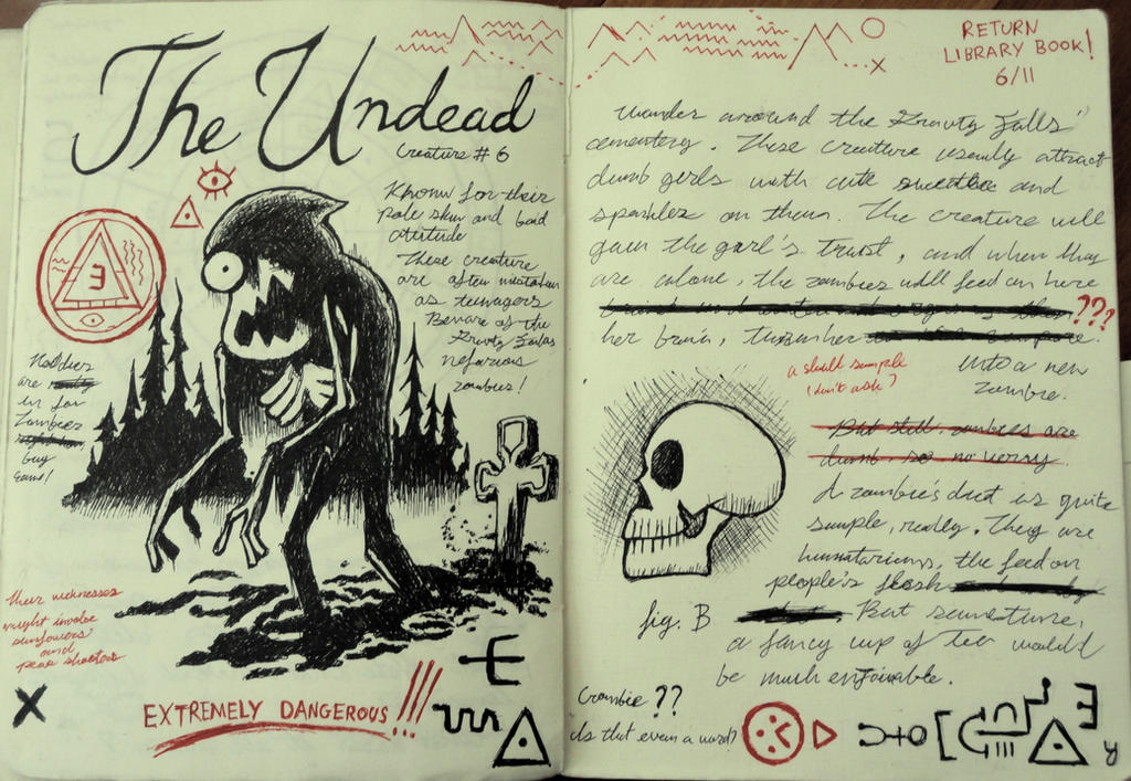 Gravity Falls Journal 3 Replica - The Undead by leoflynn on DeviantArt