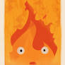 Howl's Moving Castle Calcifer Minimal Poster