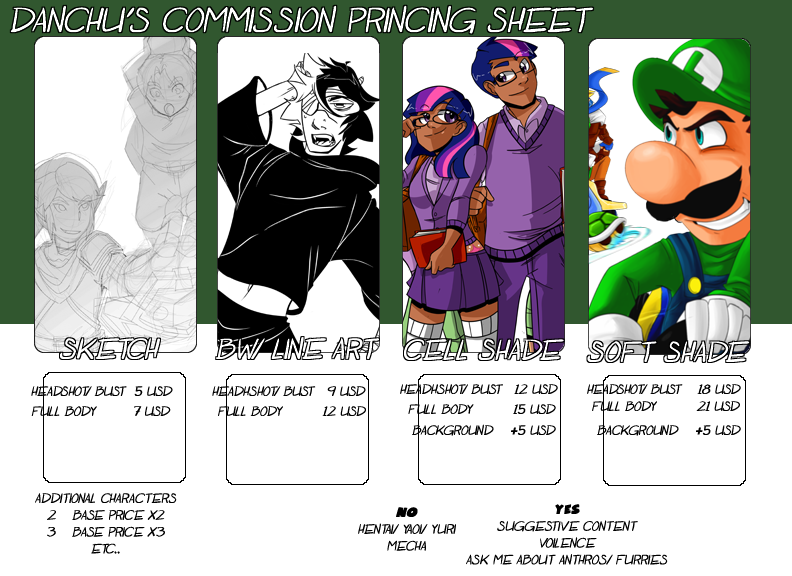 Commission Pricing Chart