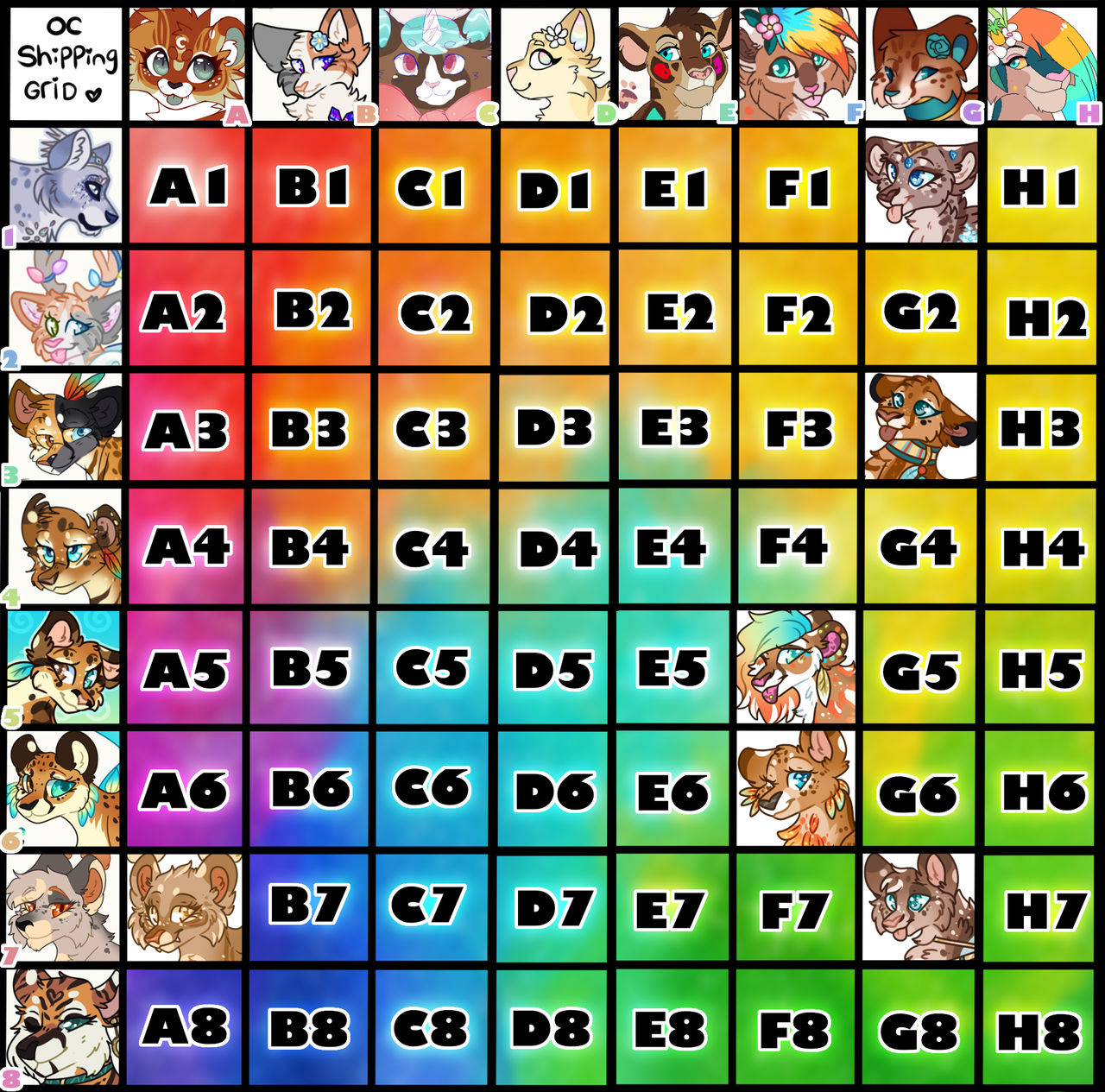 Breeding Grid Feline Breeding Grid - E6 by mossyservals on DeviantArt
