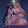 ____-chan and Yui's Moonlit Swim