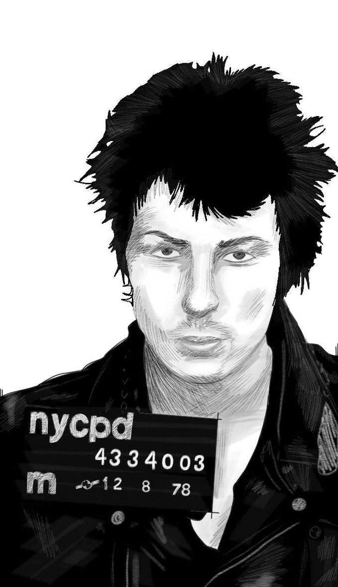 Sid Vicious Mug Shot by BobbySeal on DeviantArt