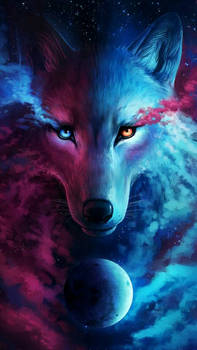 colorful wolf