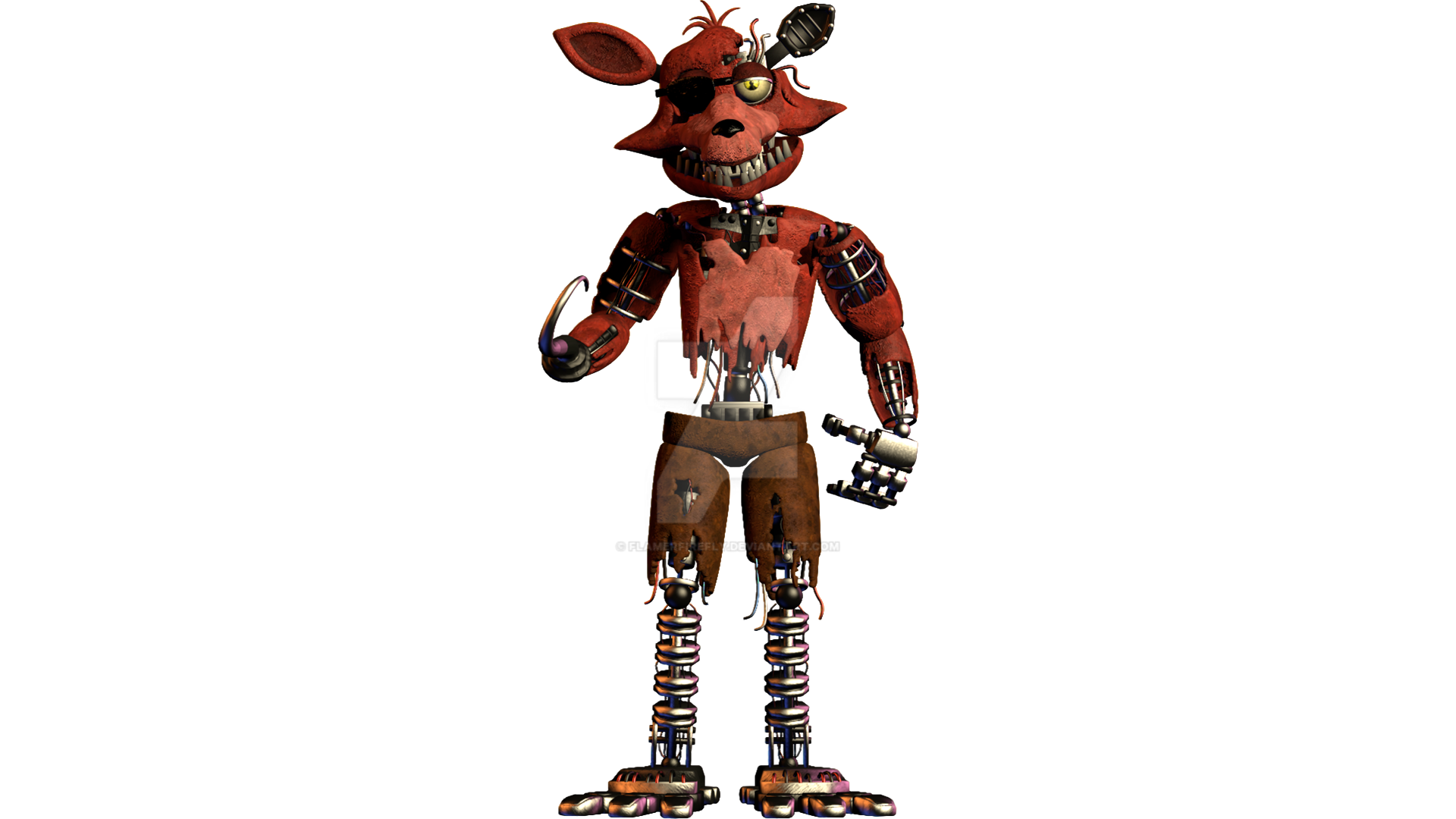 Withered Foxy Render by AbyssalCross on DeviantArt