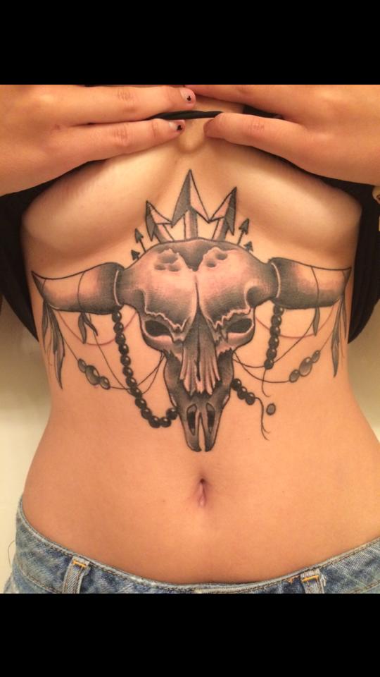 bull skull tattoo girly by tattoosbycoryc on DeviantArt