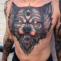 wolf chest piece