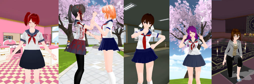 Mmd yandere simulator pose dl