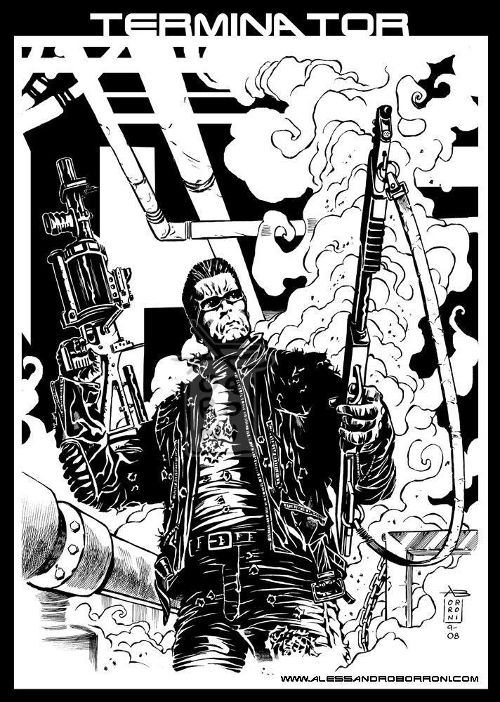Terminator Sublimination TERMINATOR -pencil+ink by Rockomics on DeviantArt