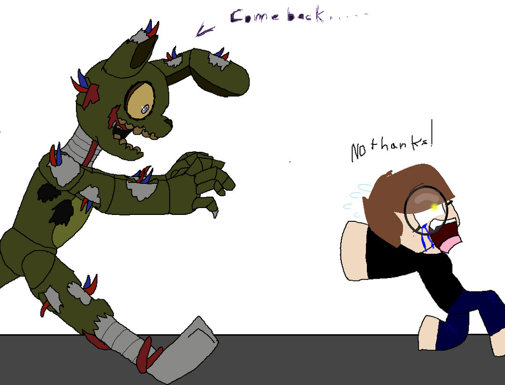 I tryed to hug spring trap XD by CrazyKP on DeviantArt