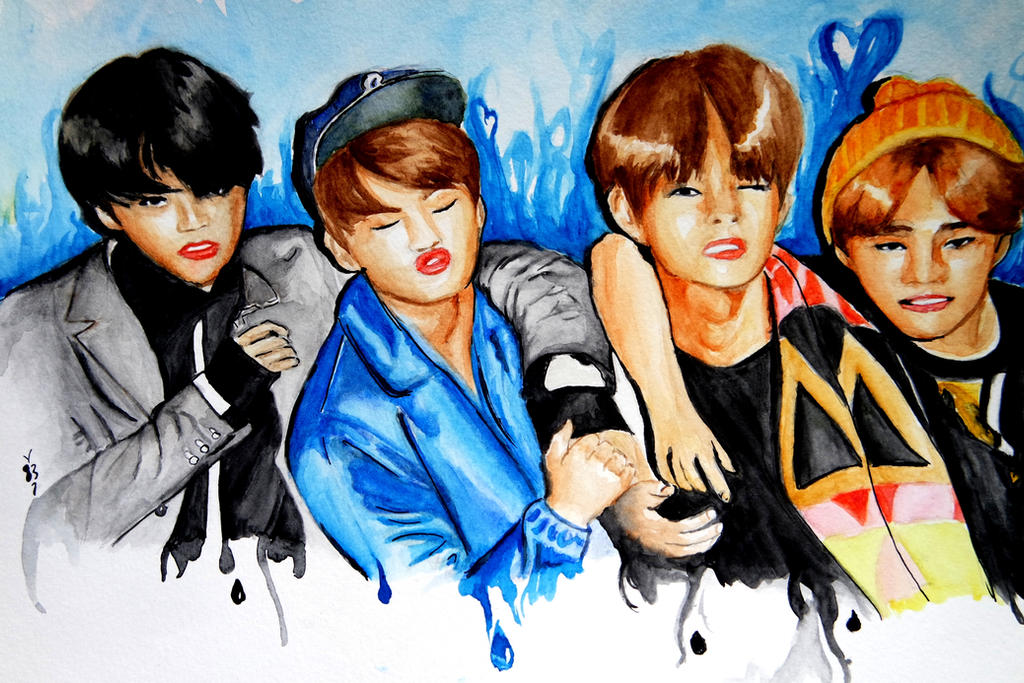 Suga x JK x Tae x Jimin by nabichan42 on DeviantArt