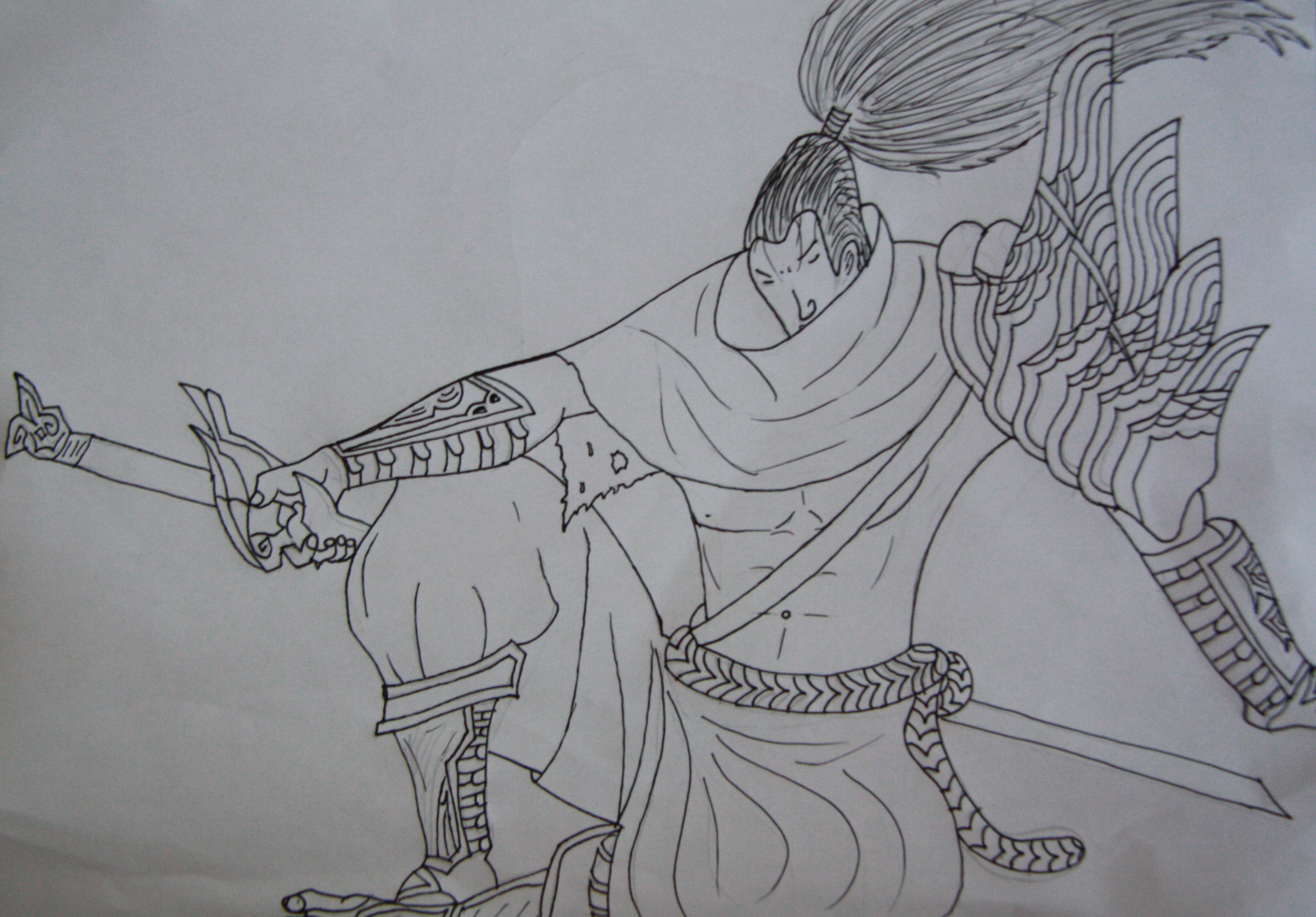 Hand Made Yasuo Drawing Original by Nipzor on DeviantArt