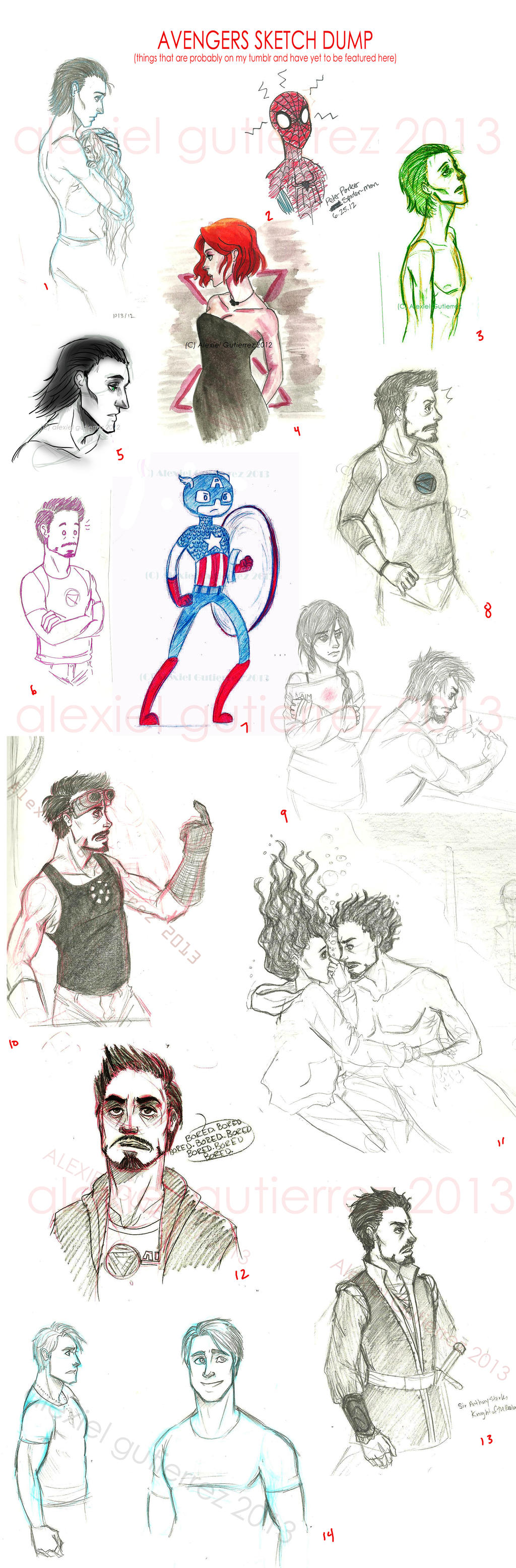 Avengers Sketch Dump!