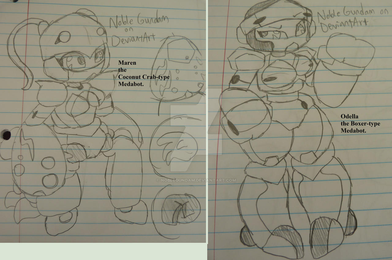 Female Medabots OCs (ROUGH SKETCHES/DESIGN WIPS)