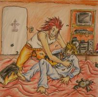 Pillow Fight with Axel n Roxas