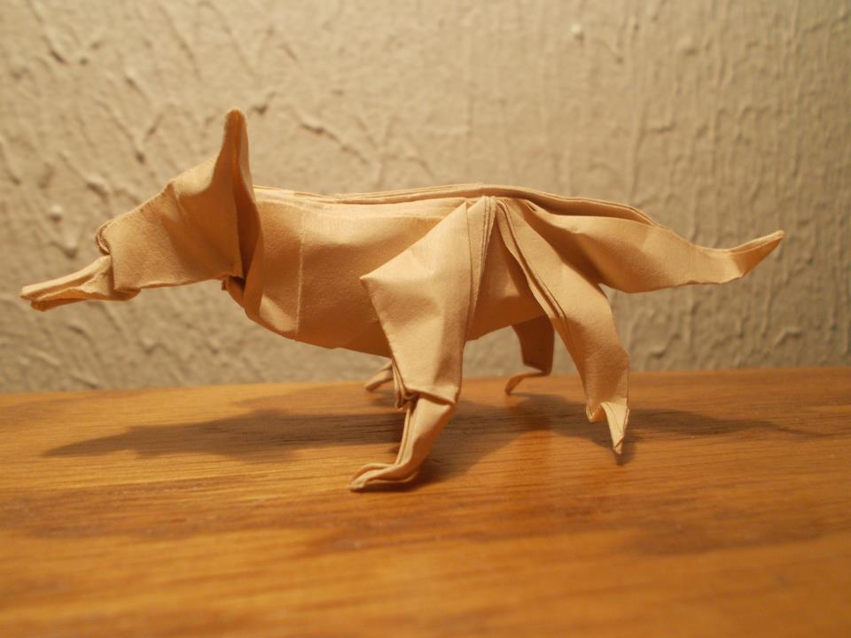 Origami Fox created and folded by me.