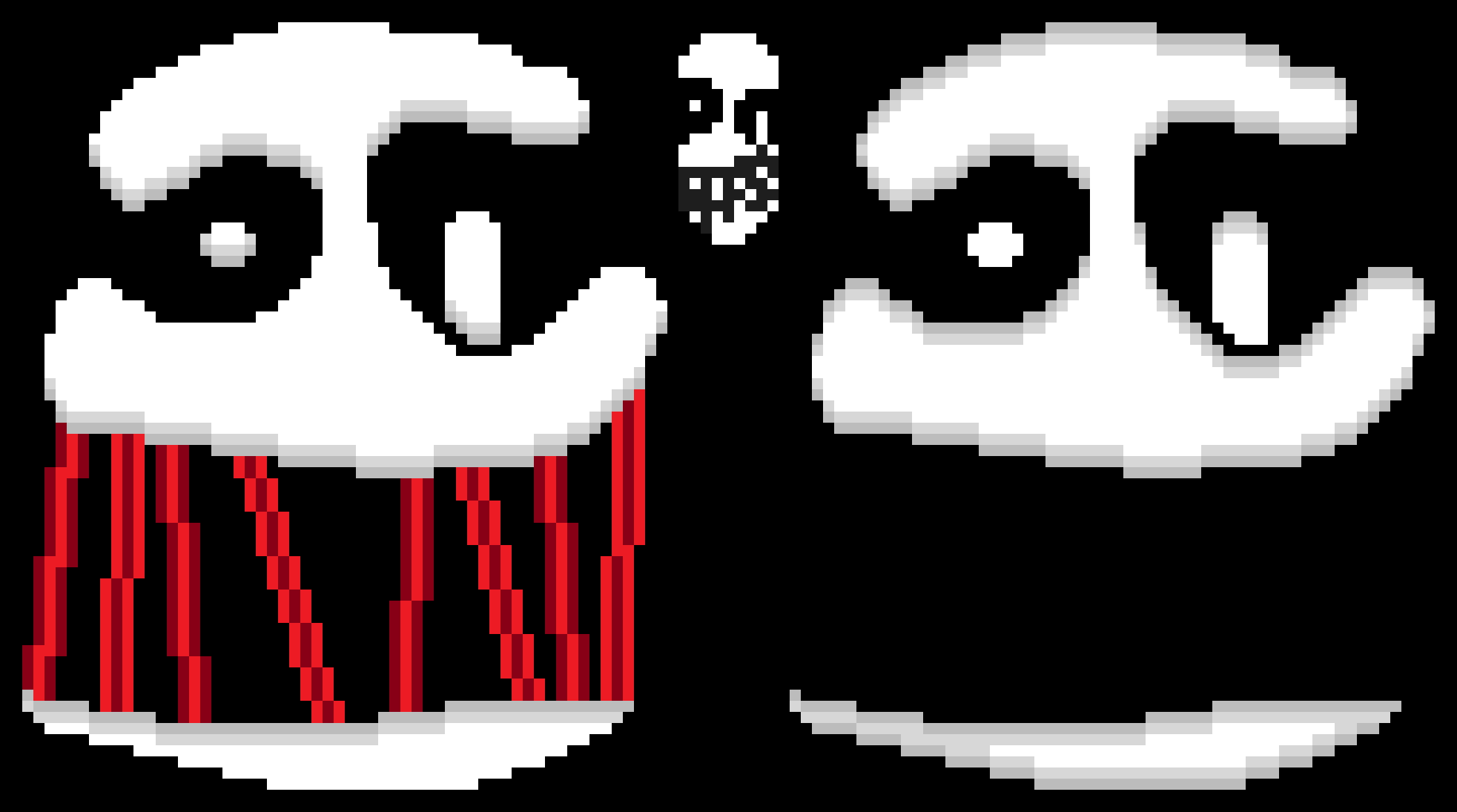 Scary face pixel art