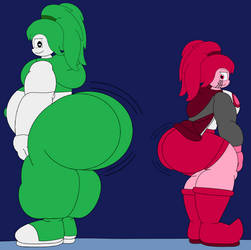 Green Jenny And Spinel Twerk Off