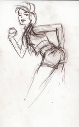 RollerGirl live model sketch #5