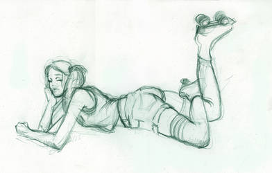 RollerGirl live model sketch #10