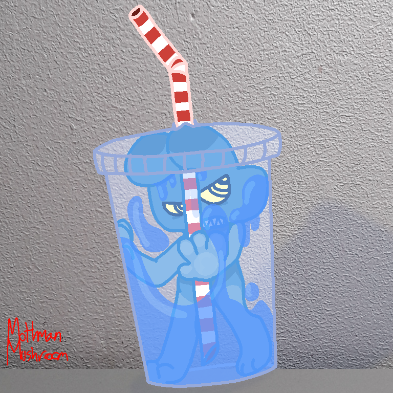 Blue Raspberry Slushy Sticker blu raspberry slushy by mothdrawzstuff on DeviantArt