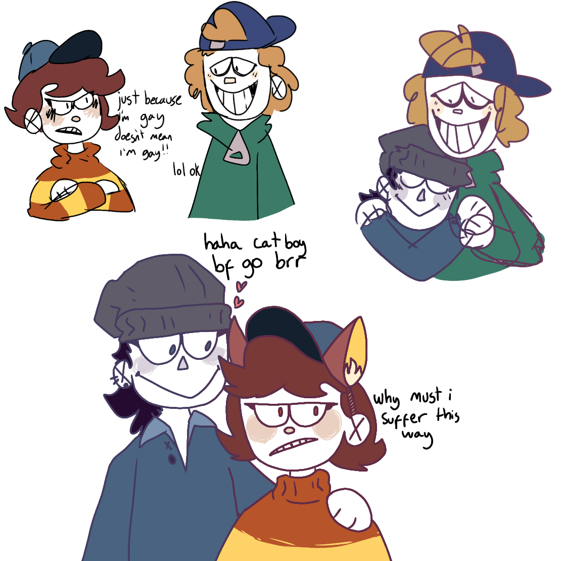 Hatzgang doodles (bonus: Roy x Ross doodles) by