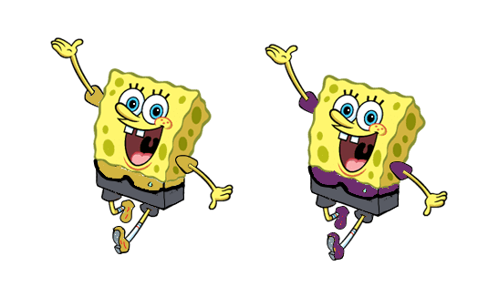 spongebob in mario strickers styled