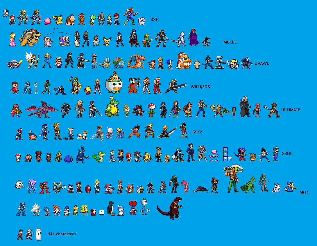 My super Smash bros sprite sheet by Mariopro008 on DeviantArt