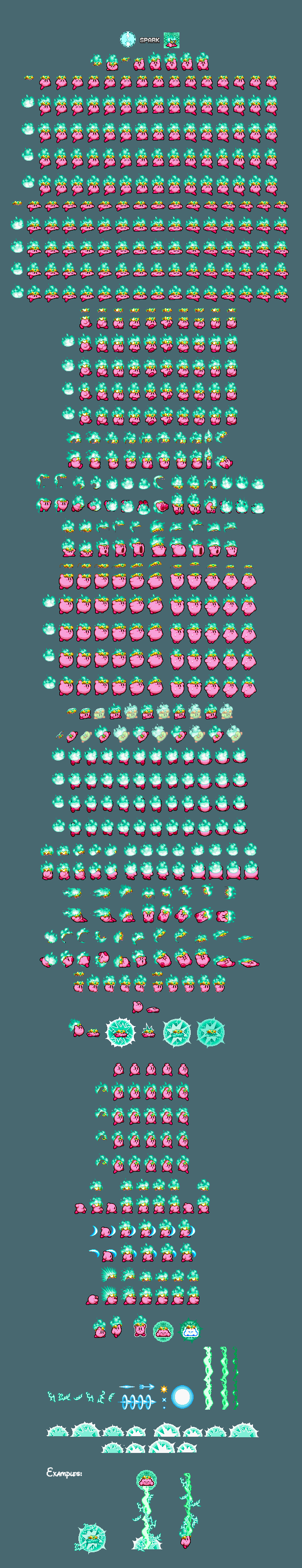 Kirby Super Star Ultra Spark Kirby Sprite Sheet by Mariopro008 on DeviantArt