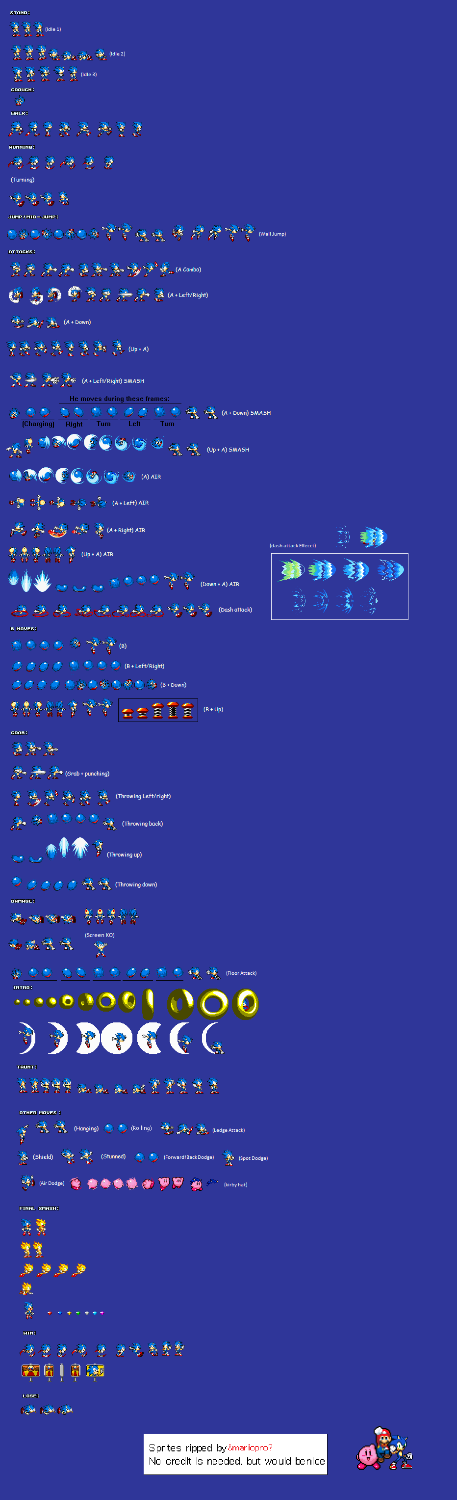 Classic Sonic Sprite Sheet by nicogamer337 on DeviantArt