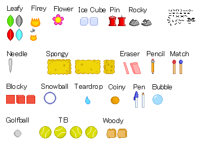 Bfdi Rarity BFDI Characters Sprites by Mariopro008 on DeviantArt