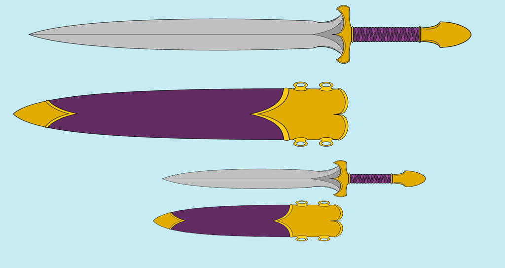 Shortsword and Dagger by SkyfireDragon on DeviantArt