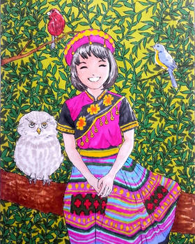 the girl and owl