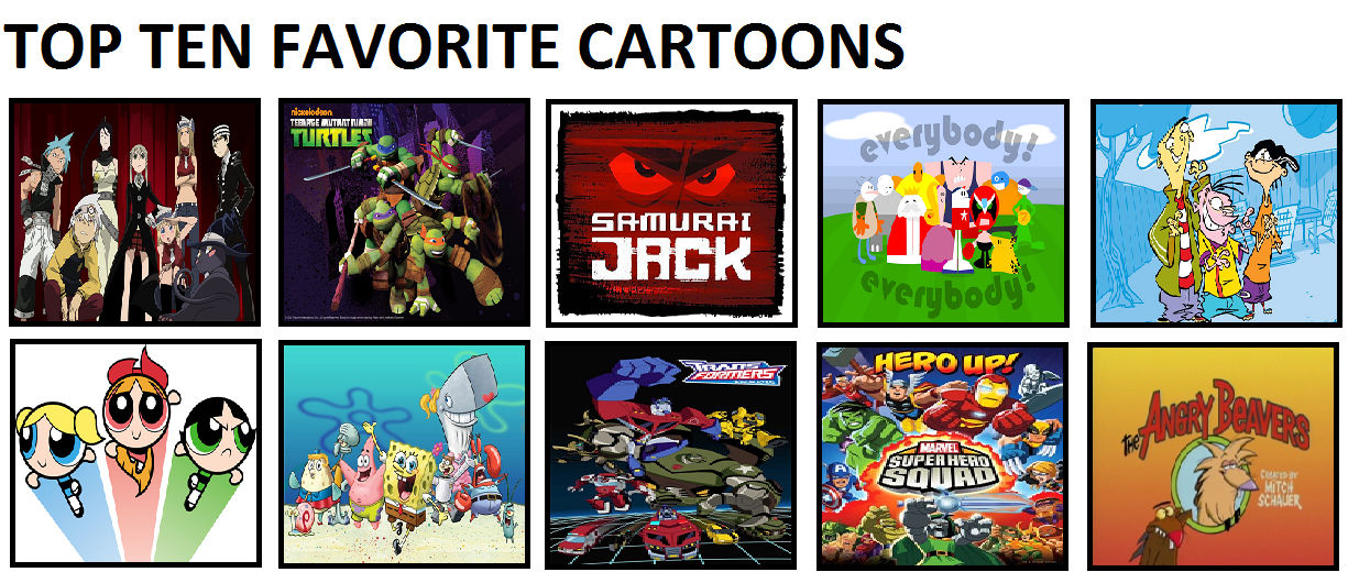 Top Ten Favorite Cartoons by NTSEFAN on DeviantArt