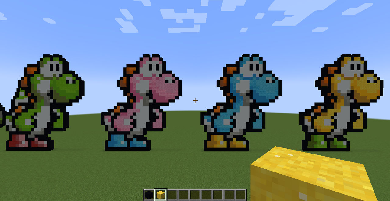 Minecraft Yoshi Rig Ealaín Picteilín Greille Minecraft Yoshi
