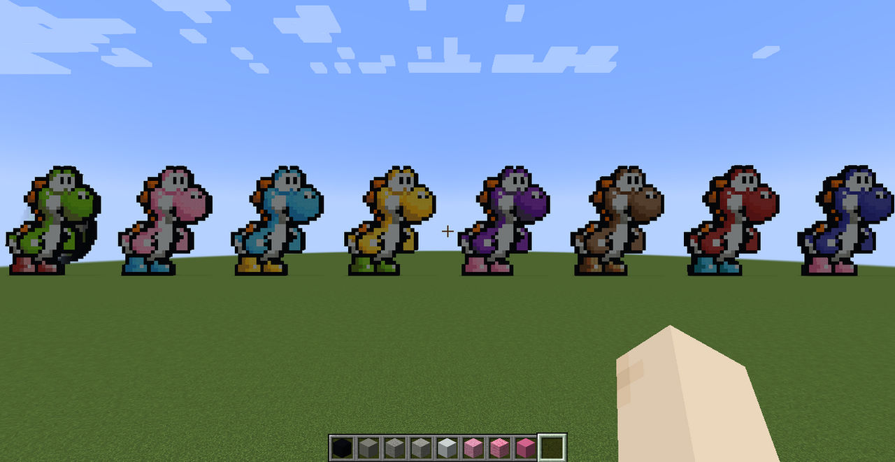 Minecraft Yoshi Rig Yoshi's Island main Yoshis in minecraft complete by RoseDemonYT on ...