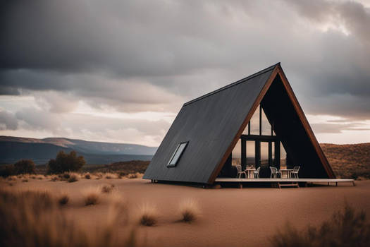 Gorgeous A-frame home, made in hi-tech style