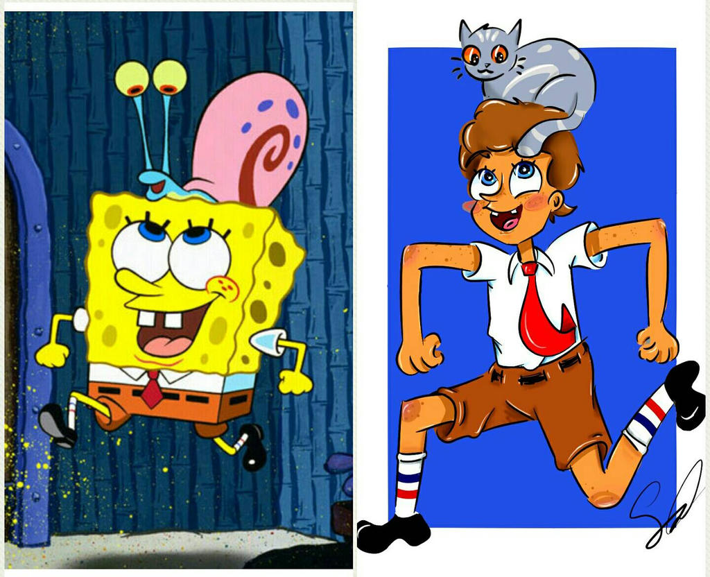 My human version of Spongebob by OddWorld997 on DeviantArt