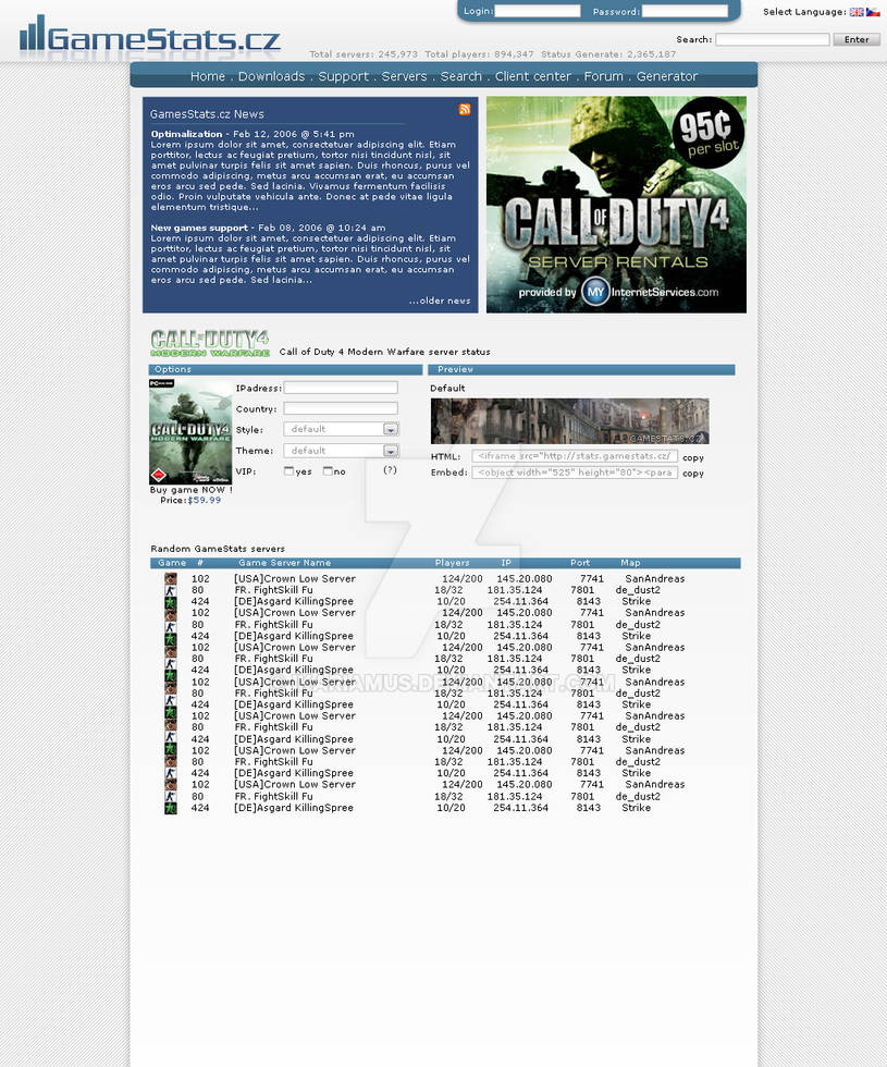 GameStats design by Ikariamus on DeviantArt
